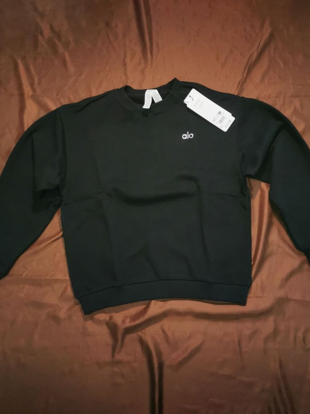 Alo Yoga Accolade Crew Neck Pullover Black - Size S